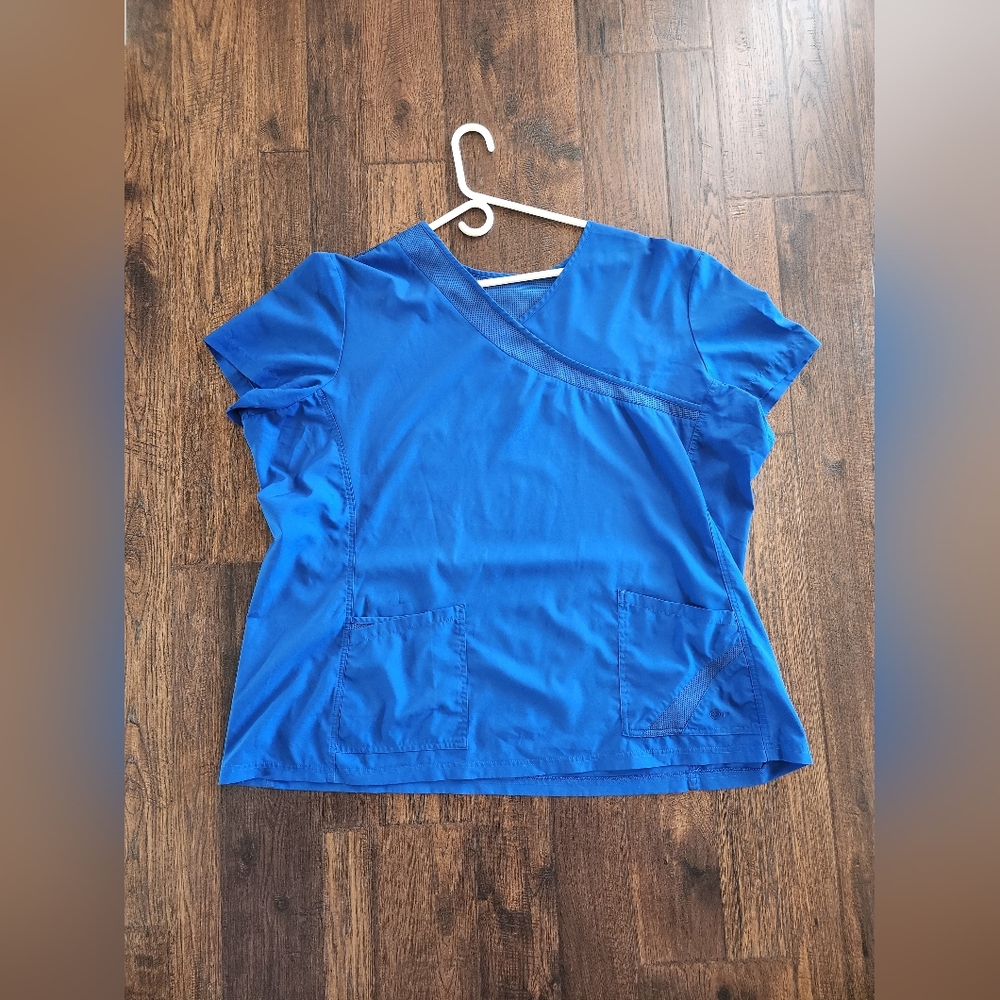Women's Blue Scrub Top 3 XL
